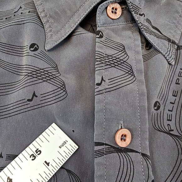 Pelle Pelle Marc Buchanan Shirt Men's 2XL Gray Rhapsody Blues Saxophone‎ Jazz - Picture 7 of 11